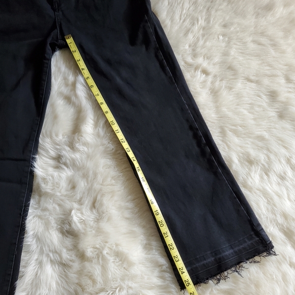 Free People Dylan High Rise Raw Hem Black Crop Jeans Size 28 - Picture 13 of 14